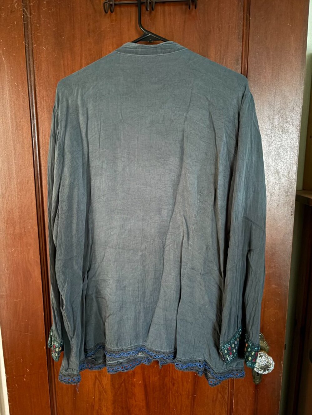 Johnny Was Bohemian Embroidered Button Up Blouse - Picture 7 of 8